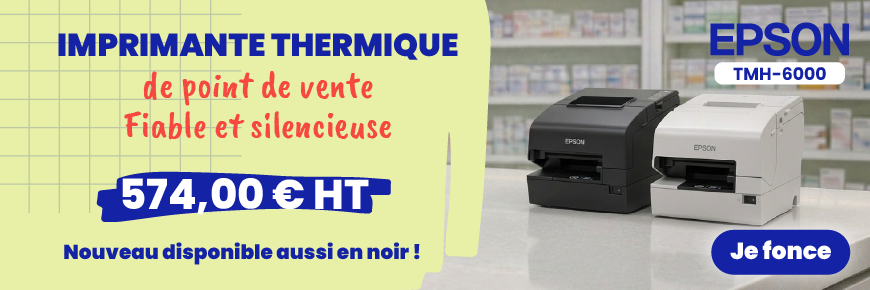 <p>Docashop vous propose l'imprimante EPSON TM-H6000 au prix imbattable de 579€HT, disponible en blanc et noir</p>