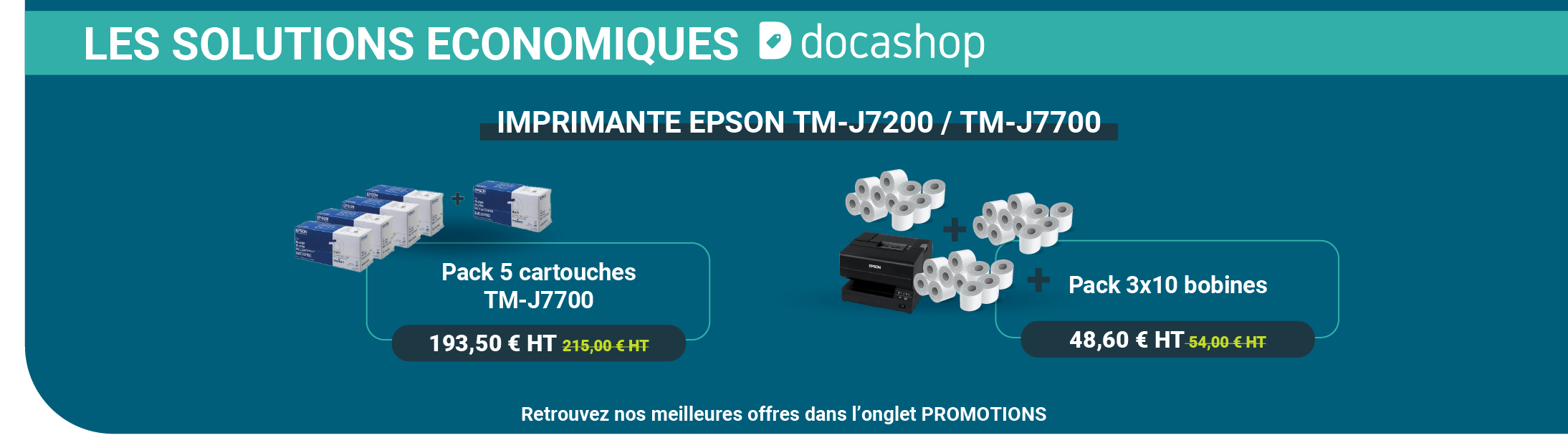 Les Solutions Economiques DOCASHOP : pack consommables EPSON TM-L7700 à prix imbattable