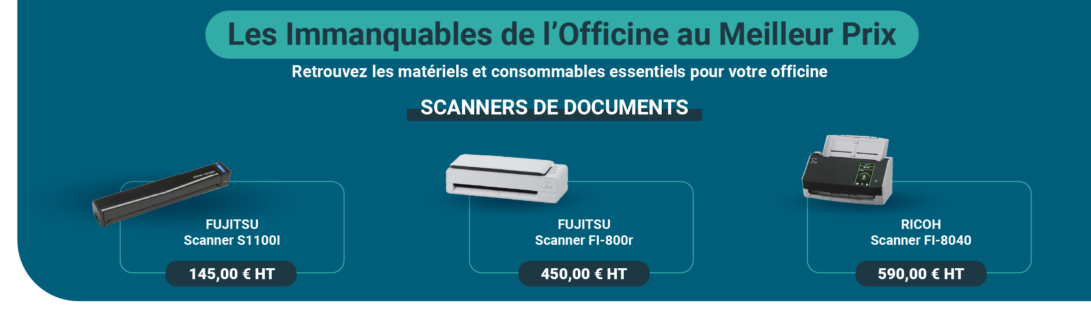 Du 1er Juillet au 31 Aout 2025, retrouvez les Immanquables de l'Officine sur Docashop : les Scanners de Documents