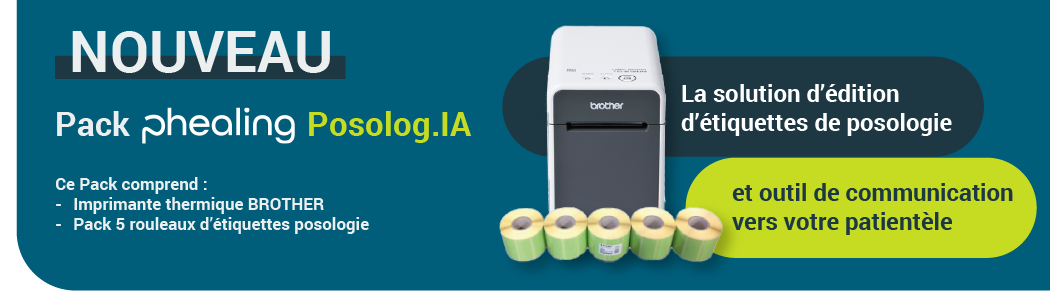 Pack PHEALING POSOLOG.IA édition des étiquettes Posologie et outil de communication auprès de votre patientèle