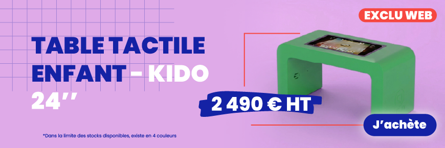 <p>Table jeux enfants KIDO - idéal pour les espaces d'attente</p>