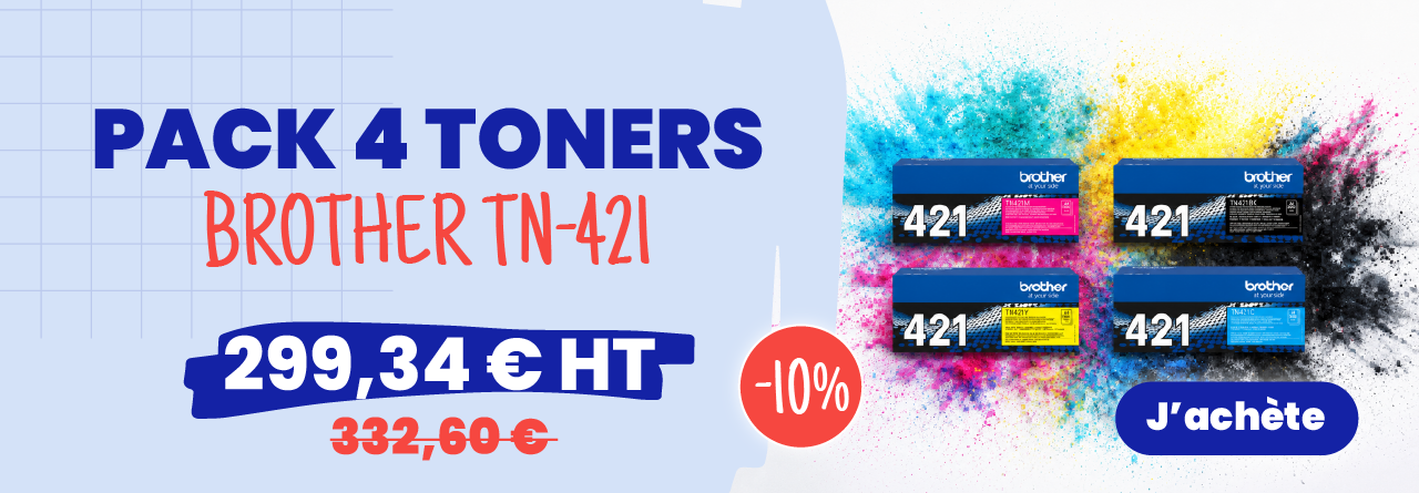 <p>Du 1er au 30 Septembre 2026, Docashop vous propose le poack 4 toners BROTHER TN-421 au prix imbattable de 299.34€HT</p>
