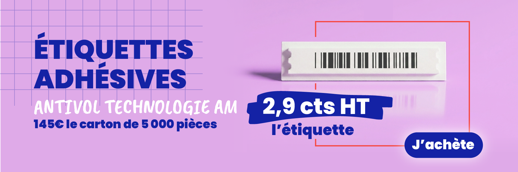 <p>Du 1er au 30 Juin 2026, Docashop vous propose les étiquettes antivol faux code barre à 145€HT le carton de 5000 étiquettes</p>