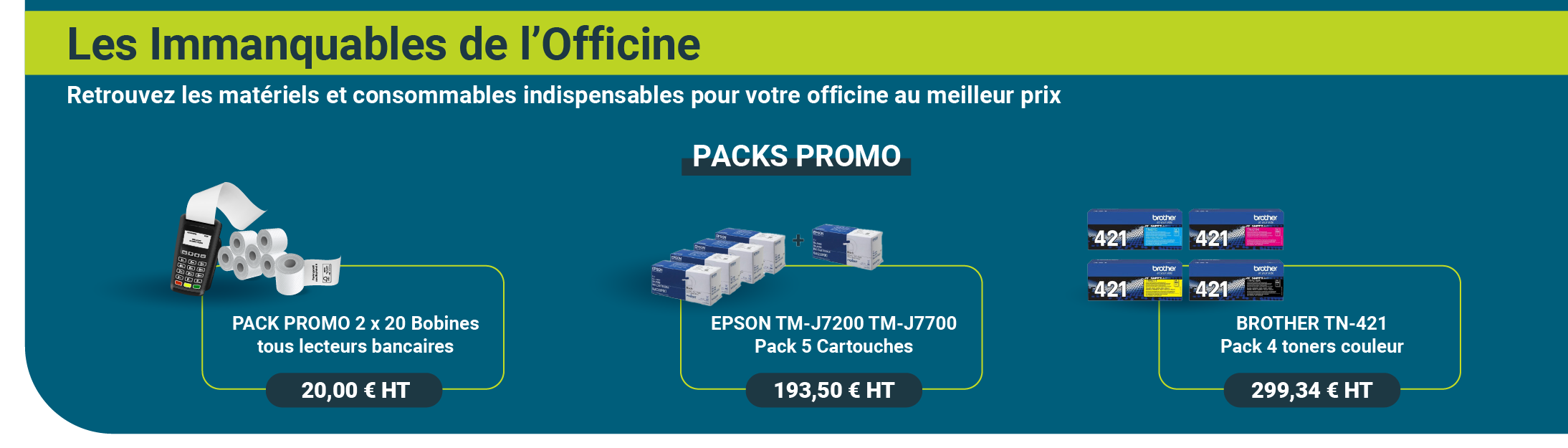 Les Immanquables de l'Officine : les packs produits à prix réduits