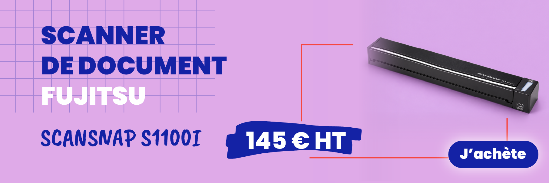 <p>Docashop vous propose le scanner Fujitsu S1100i au prix imbattable de 14€HT</p>