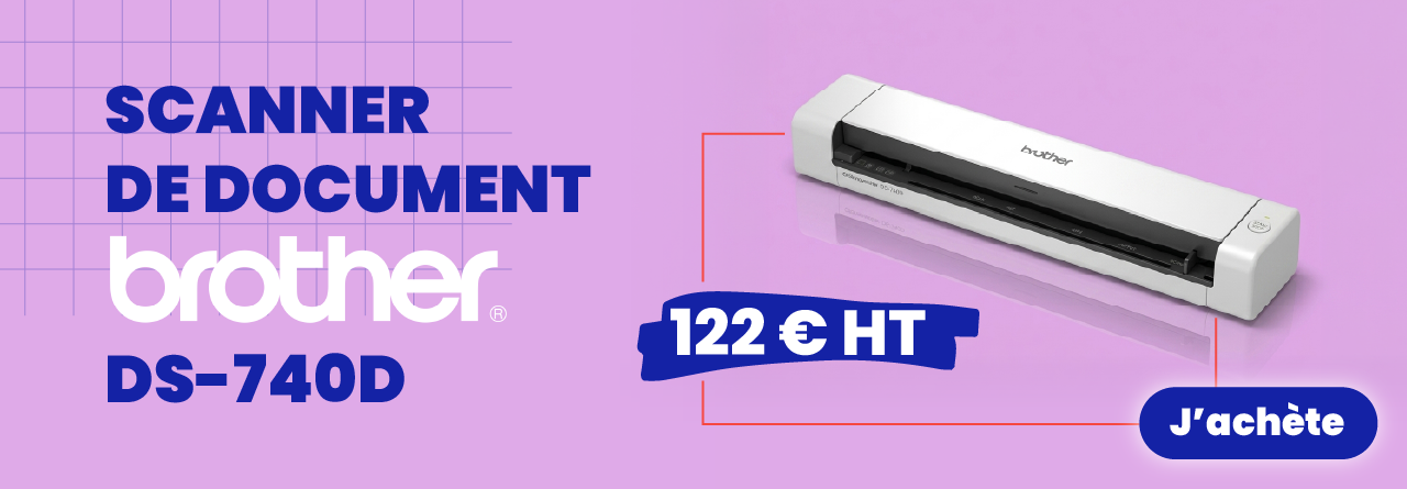 <p>Du 1er au 31 Aout 2026 Docashop vous propose le scanner BROTHER DS 740D au prix imbattable de 122€HT</p>