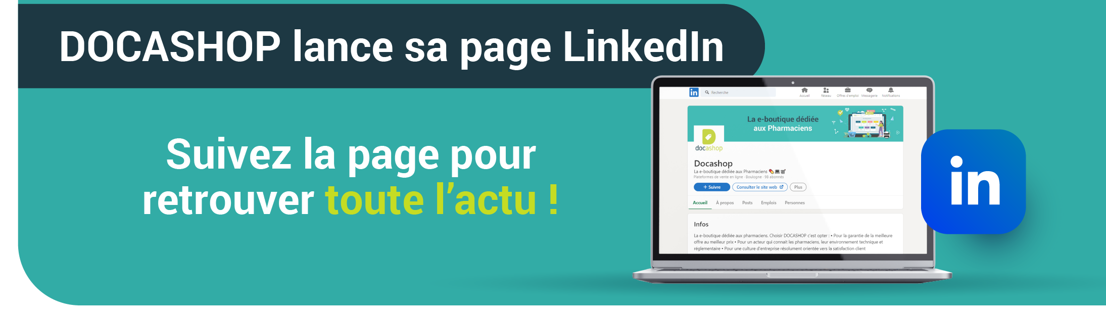 Docashop lance sa page LinkedIn, suivez nous !