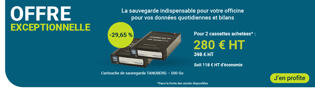 Profitez du remise de 29.65 pour l'achat de 2 cartouches de sauvegarde !