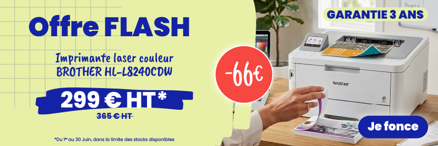 <p>Du 1er au 30 Juin, Docashop vous propose l'imprimante BROTHER HL-L8240 CDW au prix imbattable de 299€HT</p>