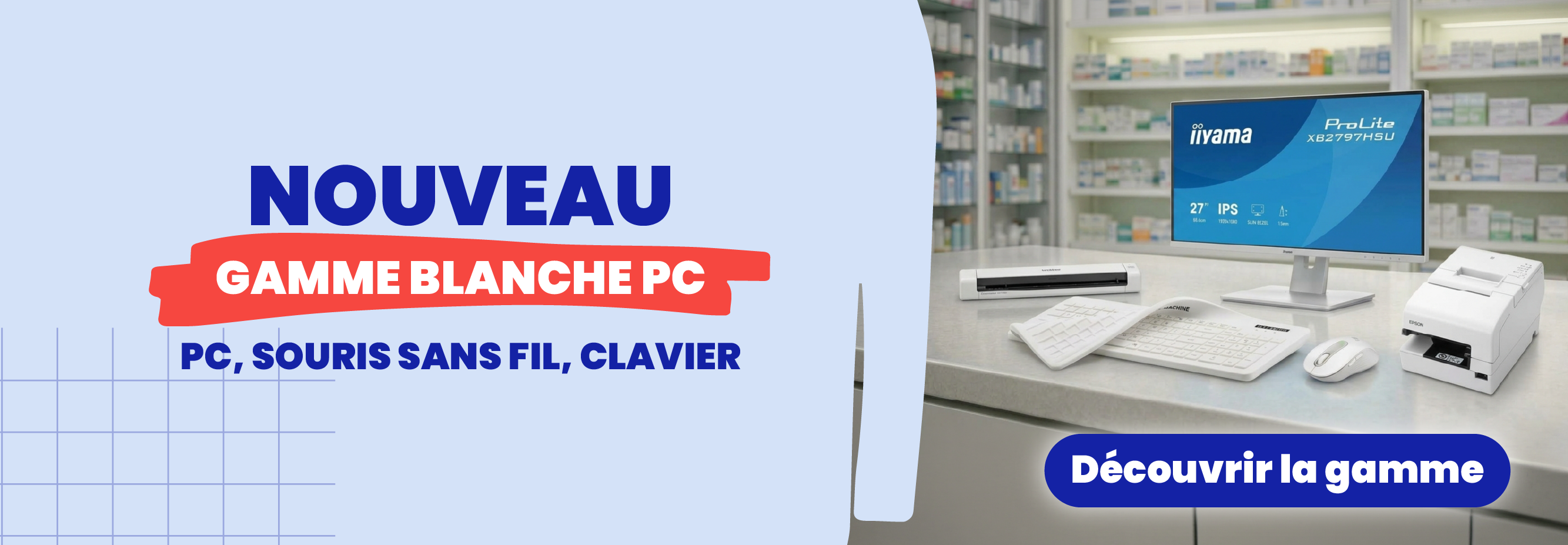 <p>Découvrez la Gamme blanche d'accessoires informatiques sur Docashop.com</p>